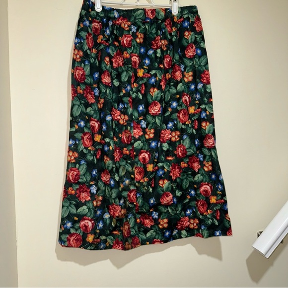 Women’s Vintage Homemade Cottagecore Grandma Floral Midi Length Flowy Skirt NEW - Picture 3 of 13